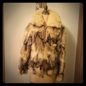 Fox fur mini coat